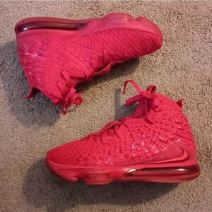 Nike Lebron XVII 17 "Red Carpet" 2019 BQ3177-600 Sneakers  Men's 7.5 PRE-OWNED